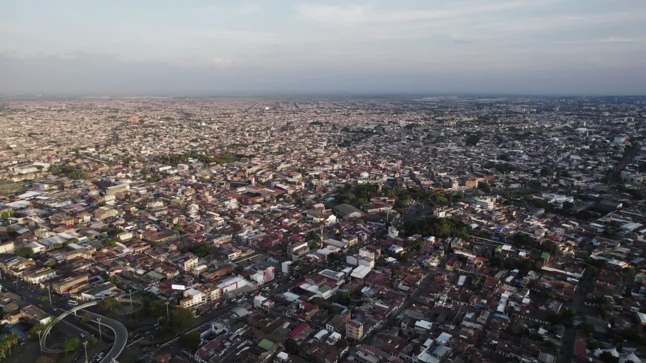 Residential in the city of Cali Colombia in South America_drone view