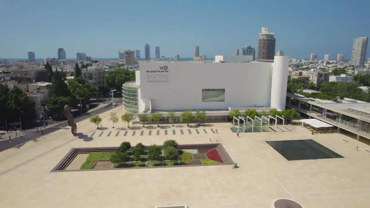 Habima Theater new building and Square In Tel Aviv it's a social family and date meeting place the designer did not create a lot of shade on purpose so people come mainly in the evening