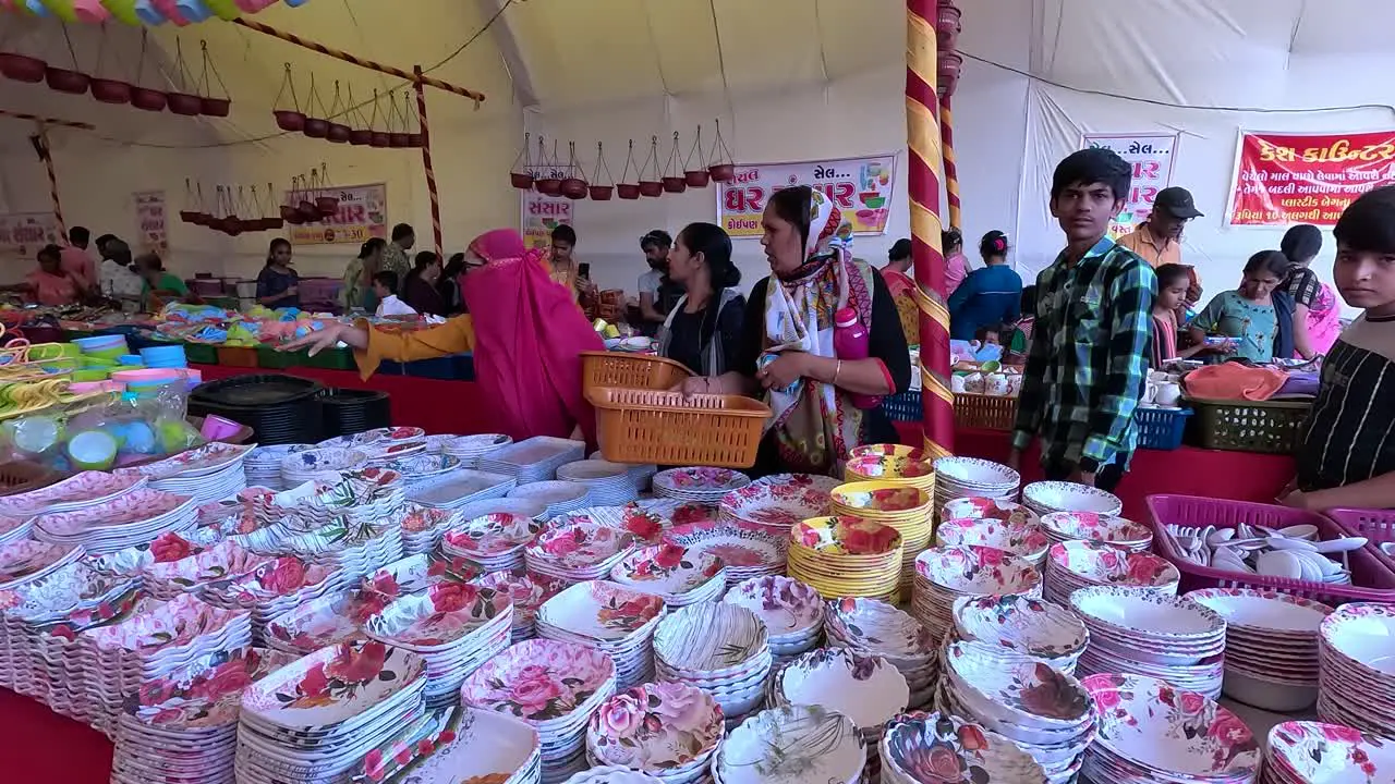 Women are buying things like glass dishes cups bowls from the sale