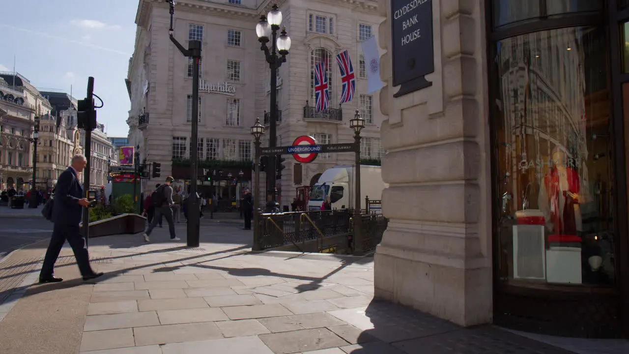 Subway Station Access At Piccadilly Circus In London UK