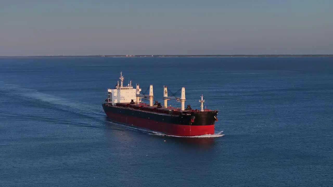 Tomini Unity Bulk Carrier Passage through Zoutelande