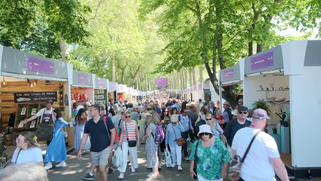 Main shopping promenade at the Chelsea flower show