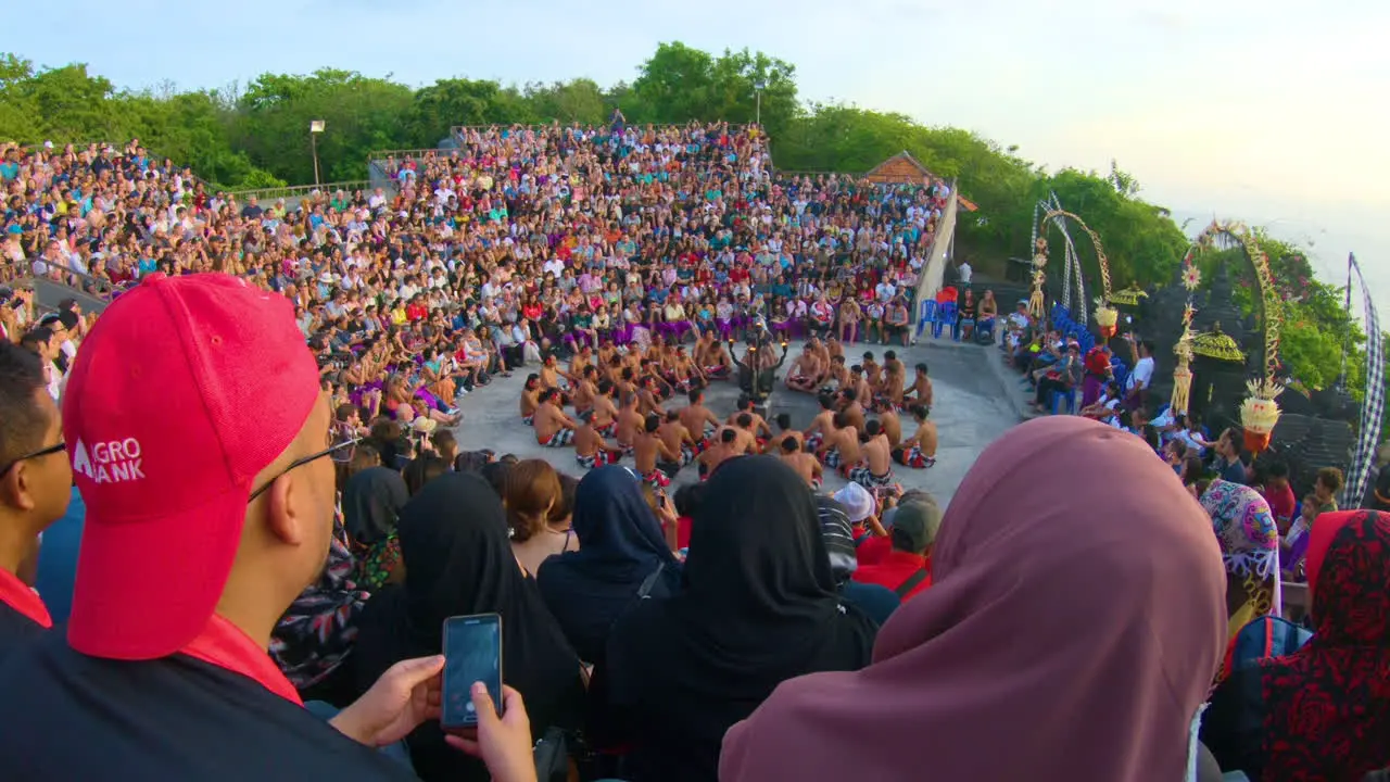 POV Of Audience Watching Tribal Dance In Bali Indonesia