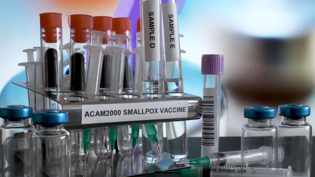 ACAM2000 Smallpox Vaccine Samples Being Placed Into Test Tube Rack