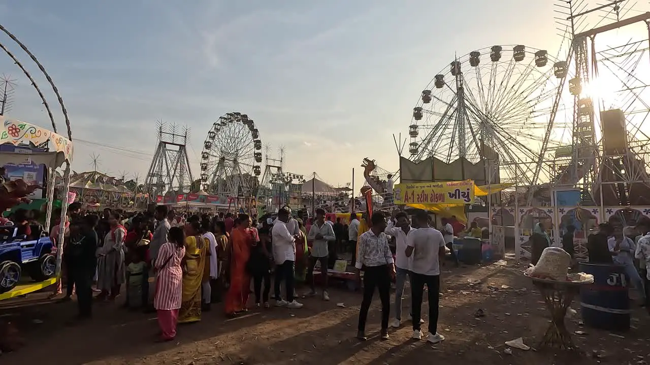 People are enjoying the ride with his family and enjoying the breakfast