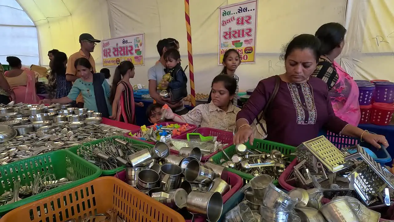 Many women are buying household items from sale fairs