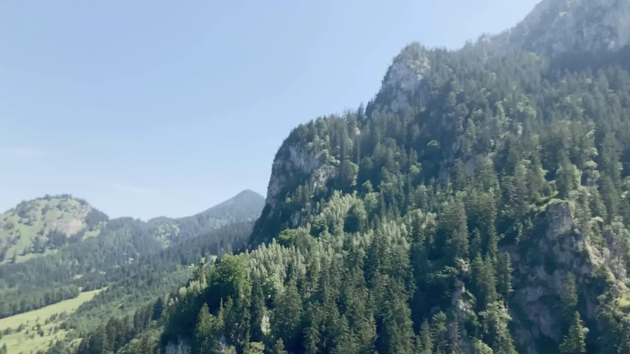 Overview of hills in bavaria germany