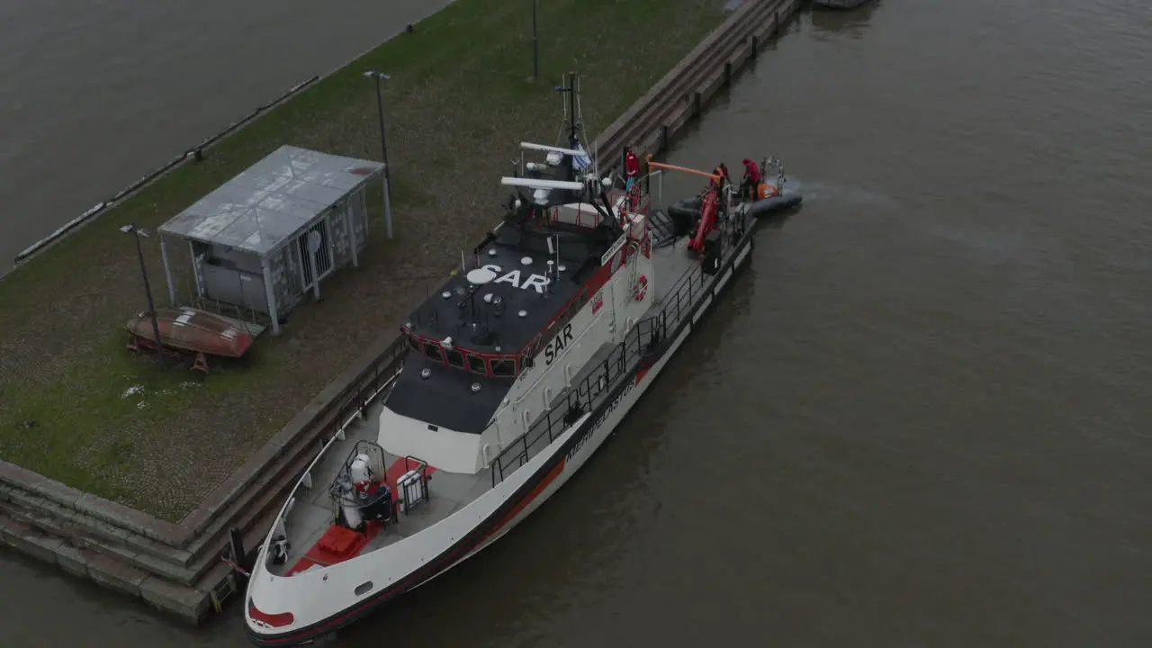 Drone footage of SAR Finnish Border Guard motorboat