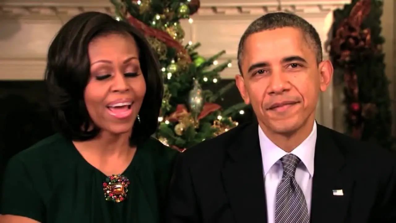 President Obama And First Lady Michelle Obama Send Holidat Wishes To The Troops In 2012