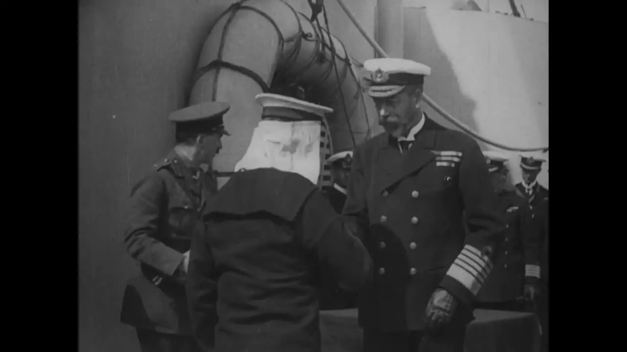 British Sailors Are Awarded Medals For Their Gallantry In 1918