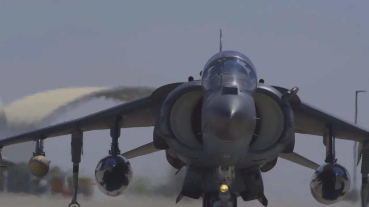 Us Marine Corps Av-8B Harrier Ii Airplanes Taxi During Tactical Air Combat Weapons And Tactics Training Az