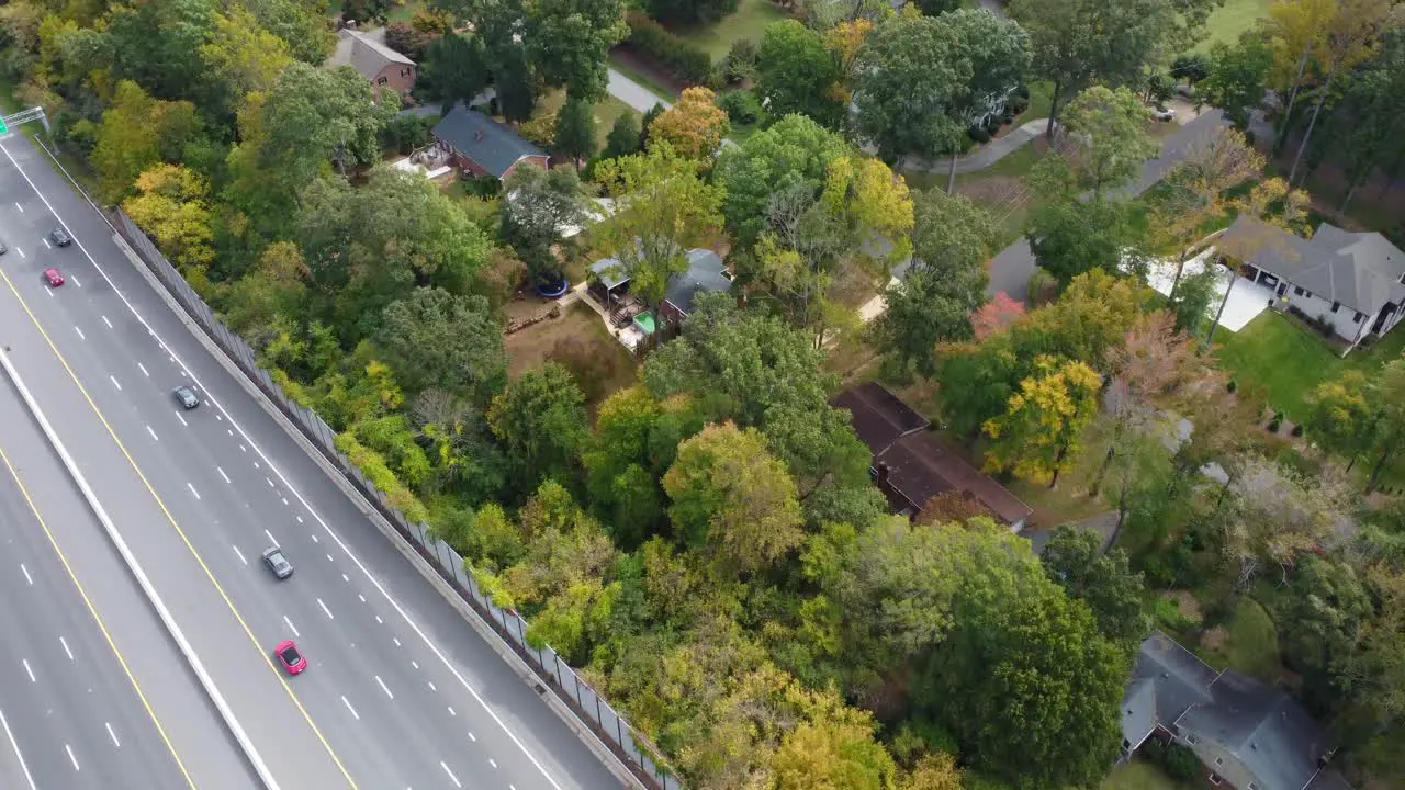 Highway with neighborhood next to it in Clemmons NC