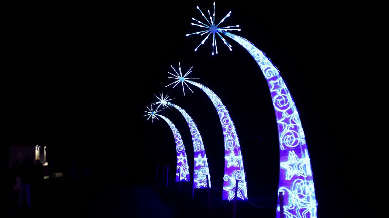 Illuminated displays at Lightopia in Crystal Palace park London