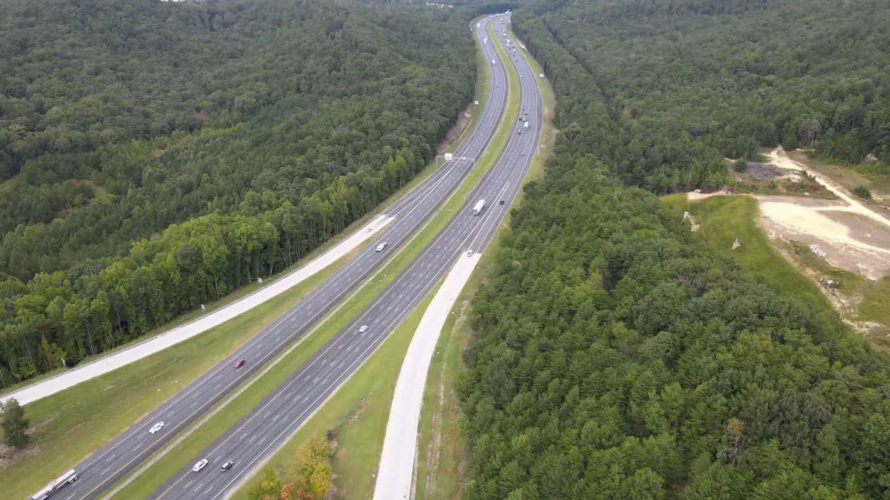 Cars getting on the highway from the on ramp