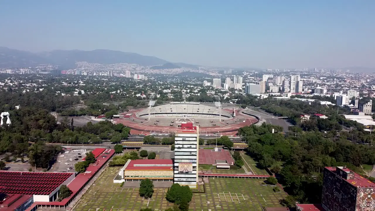 Aerial view of UNAM in mexico city