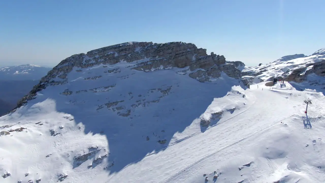 Top of Alpine Ski Slope