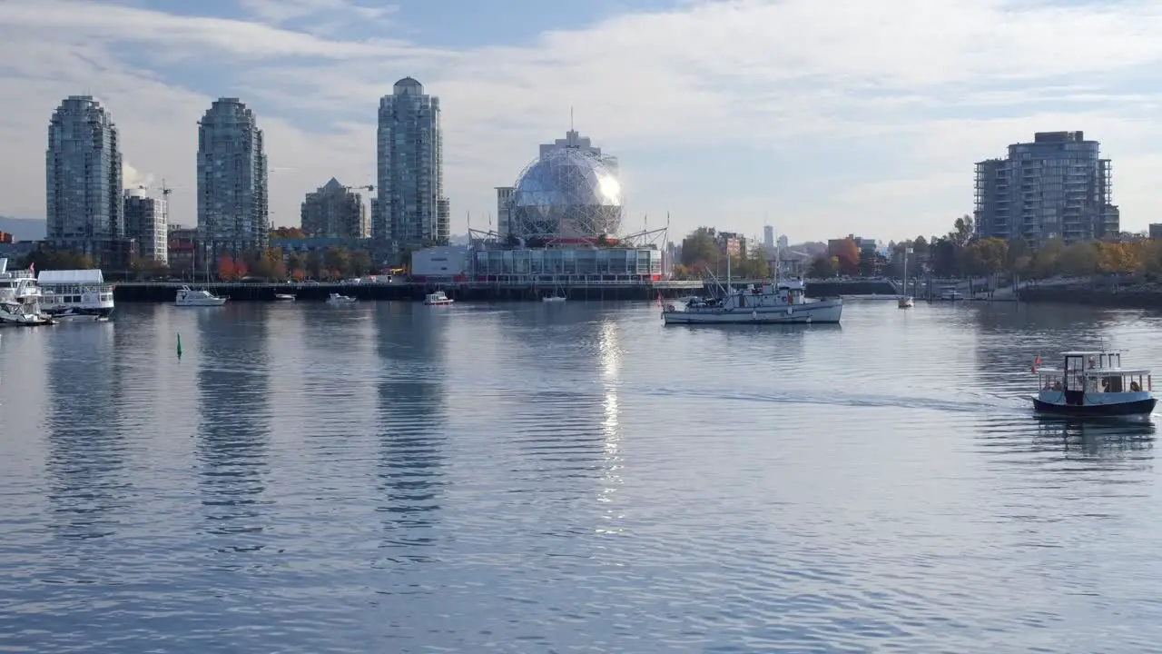 False Creek With The Science World Museum In Vancouver British Columbia Canada