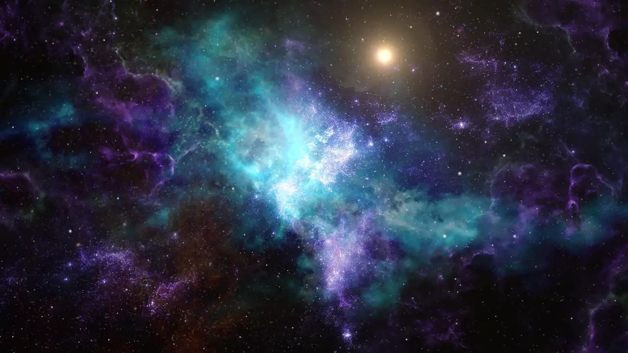 colorful nebulae and floating particles in the universe