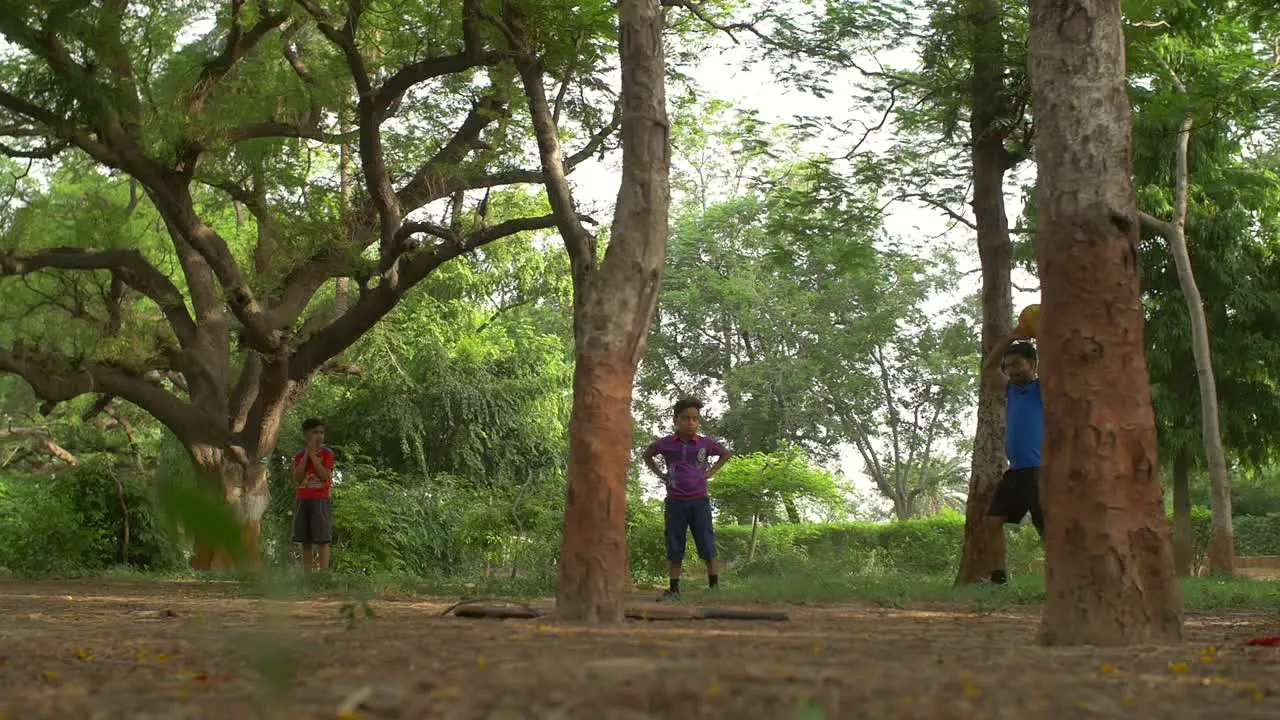 Game of Football Amongst Some Trees in India