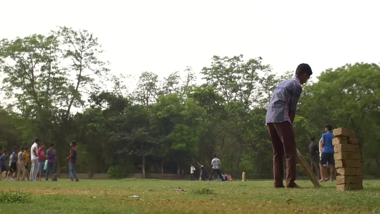 Children Playing Cricket