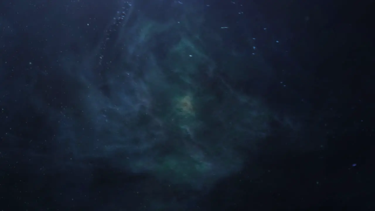 4k point of view inside the nebula cloud