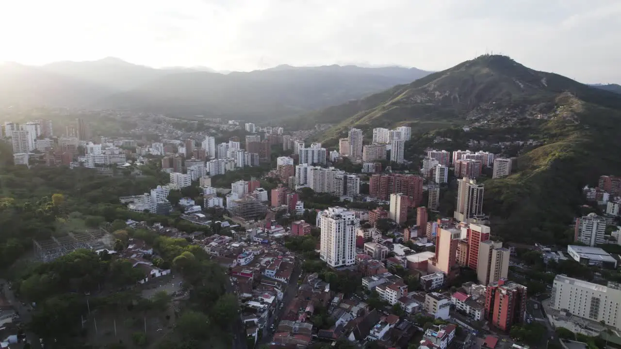 Cinematic shot of Cali cityscape Colombia South America