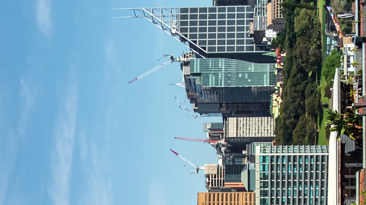 Sydney Australia's city skyline daytime vertical time lapse