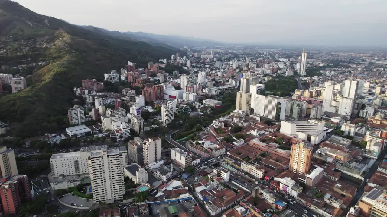 Aerial drone clips of Cali city Colombia in South America