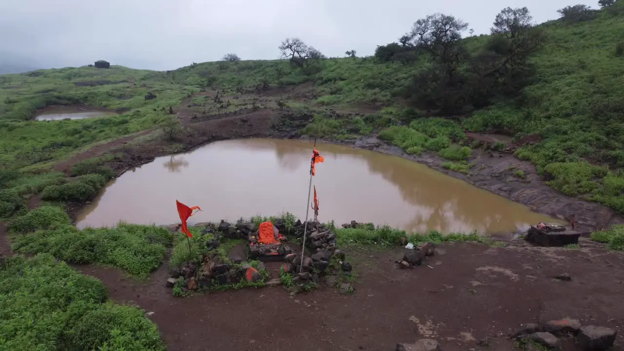 Sacred temple of Lord Shiva at Harihar Fort Maharashtra India