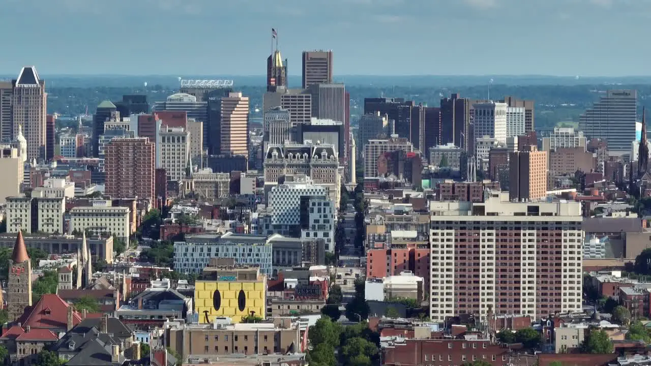 Downtown Baltimore Maryland city skyline