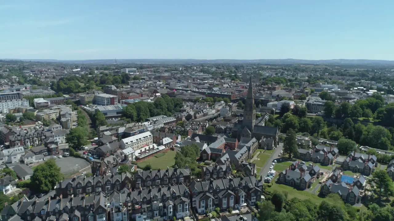 Aerial of the Exeter skyline