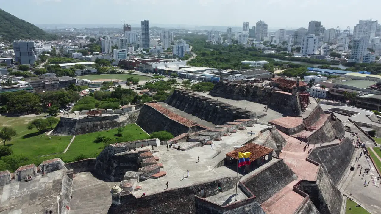  Aerial Rotation Over Castle San Felipe de Barajas