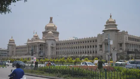 Exterior Of Vidhana Soudha Legislative Assembly Building In Bangalore India