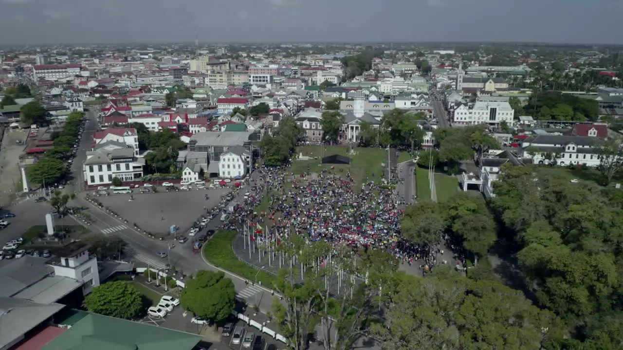 Protest in Suriname in February against the government drone rise