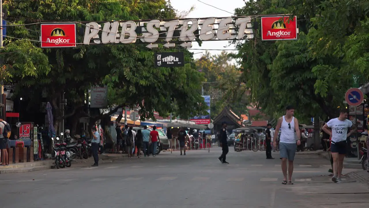 Peoples Walking in Pub Street During the Day