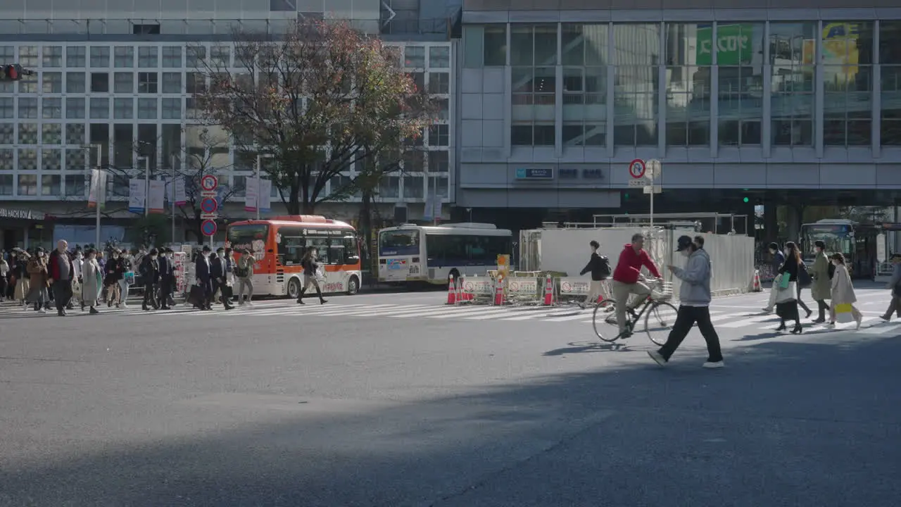 Shibuya Crossing With People Wearing Face Mask Precaution For Infectious Disease From Coronavirus Shibuya Scramble Crossing In Tokyo Japan