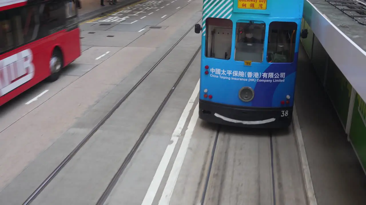 Rigged long take shot of the camera rigged to the Hong Kong tram