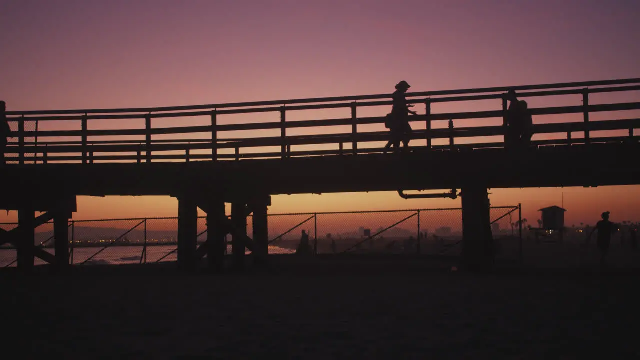 Fiery sunset at the Seal Beach pier