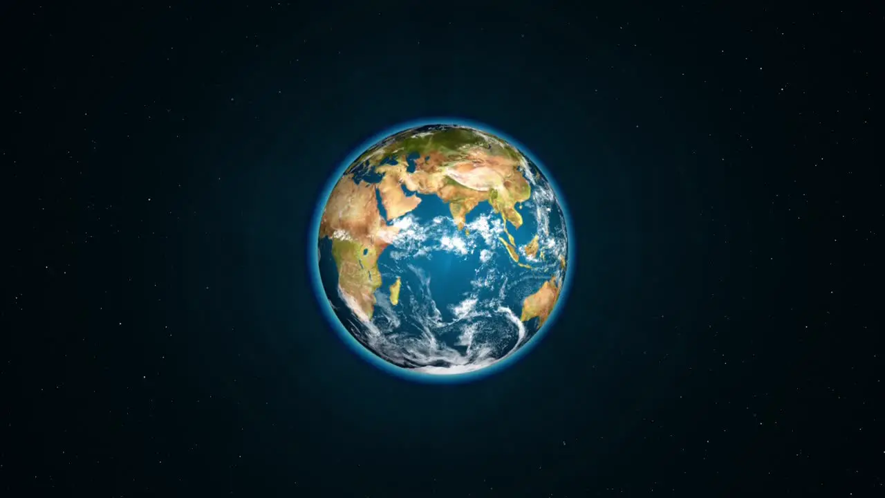 Animated Spinning Earth in Space