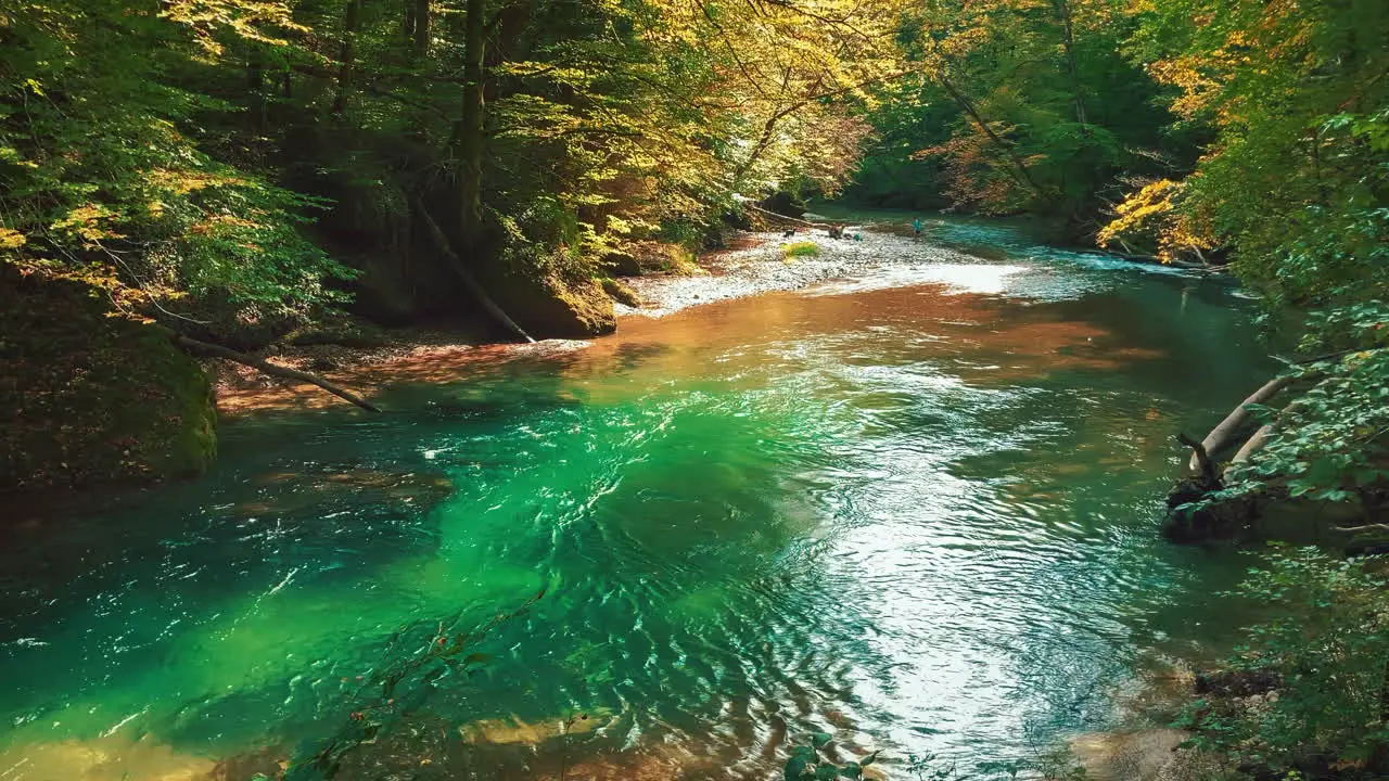 Seamless video loop Cinemagraph of the mountain river canyon Taugl in Tyrol Austria close to Mozart birthplace Salzburg on a sunny summer day