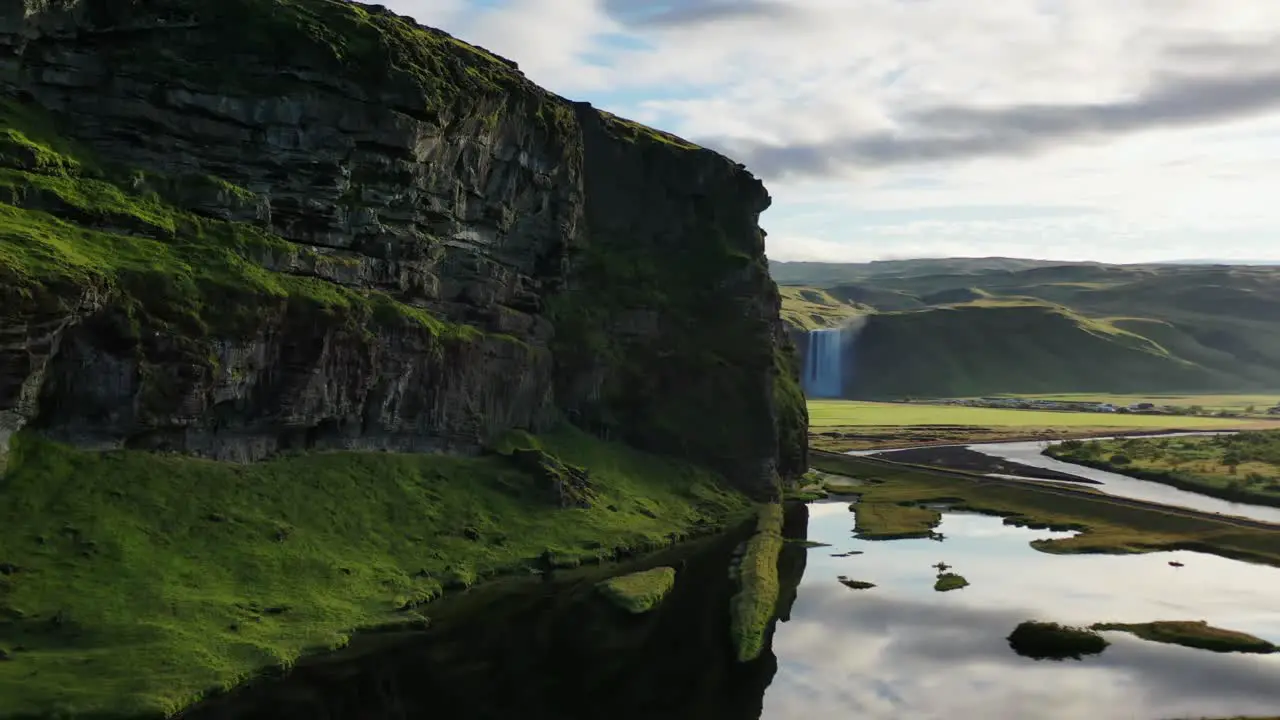 cinematic drone shot of iceland