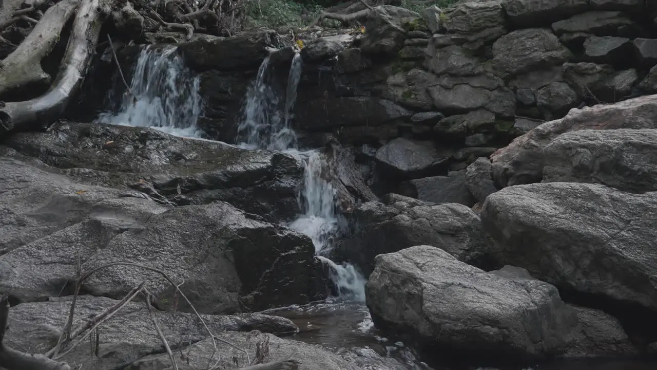 Water flowing over large stones Wissahickon Creek Philadelphia