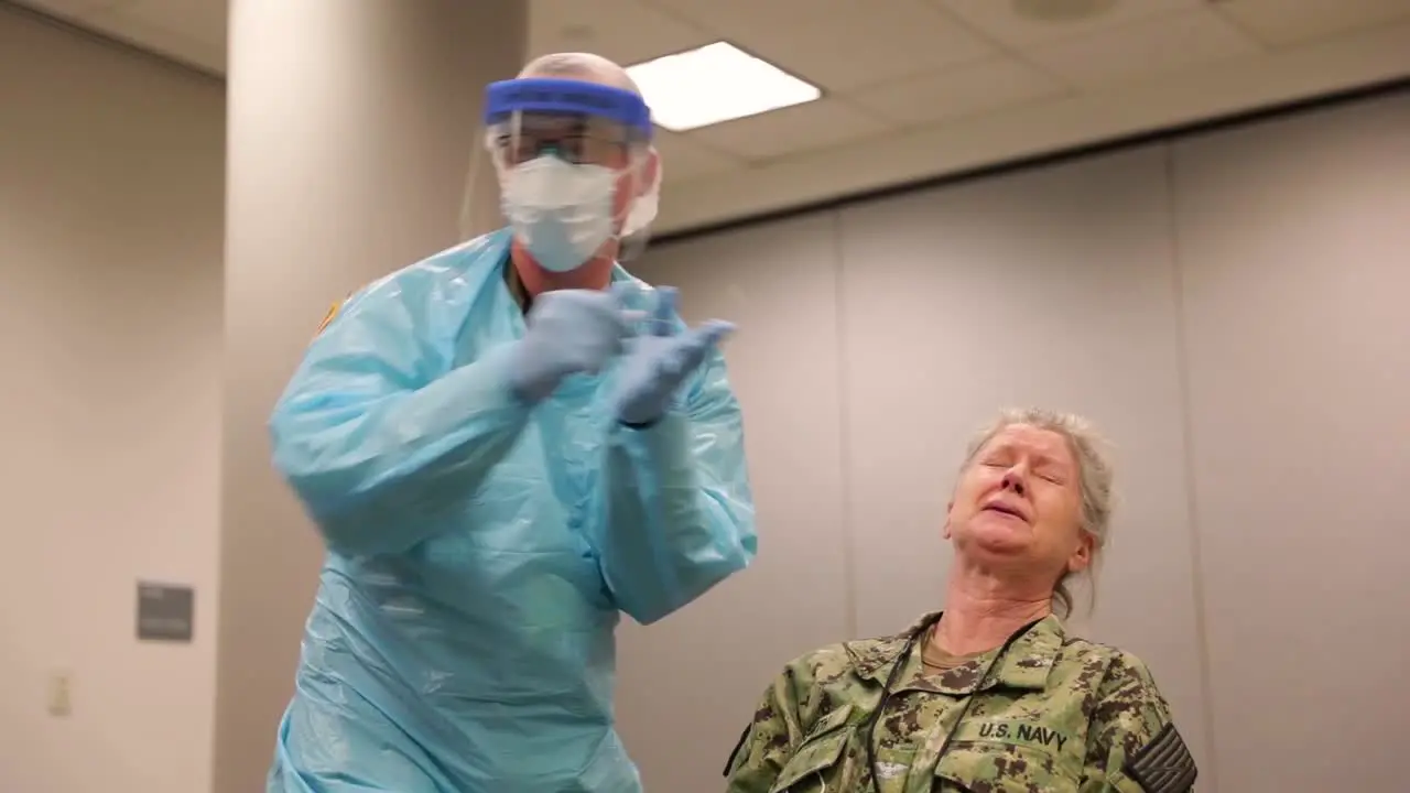 Us Service Members Assigned To The Javits New York Medical Station Get Tested For Coronavirus During The Covid19 Epidemic Outbreak In New York City