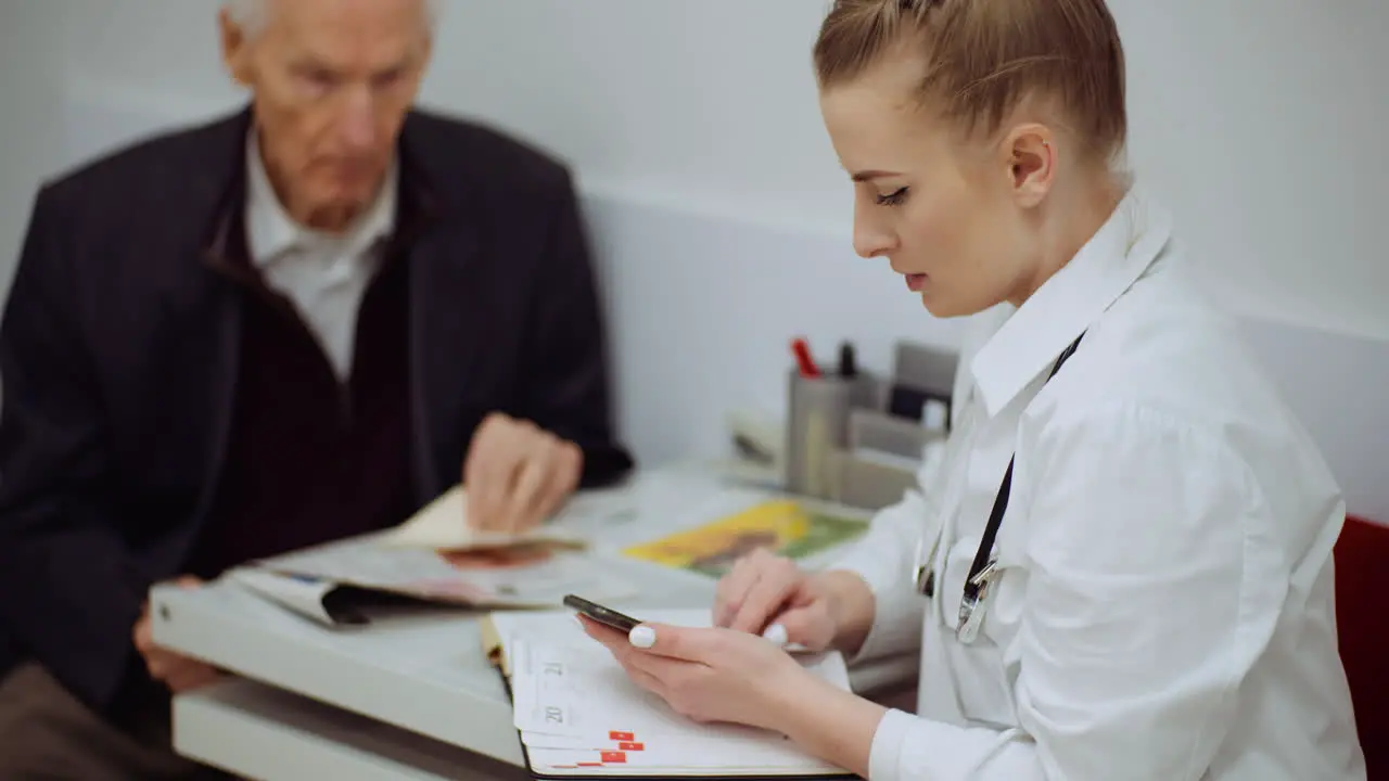 Senior Man At The Doctor At Health Clinic 1