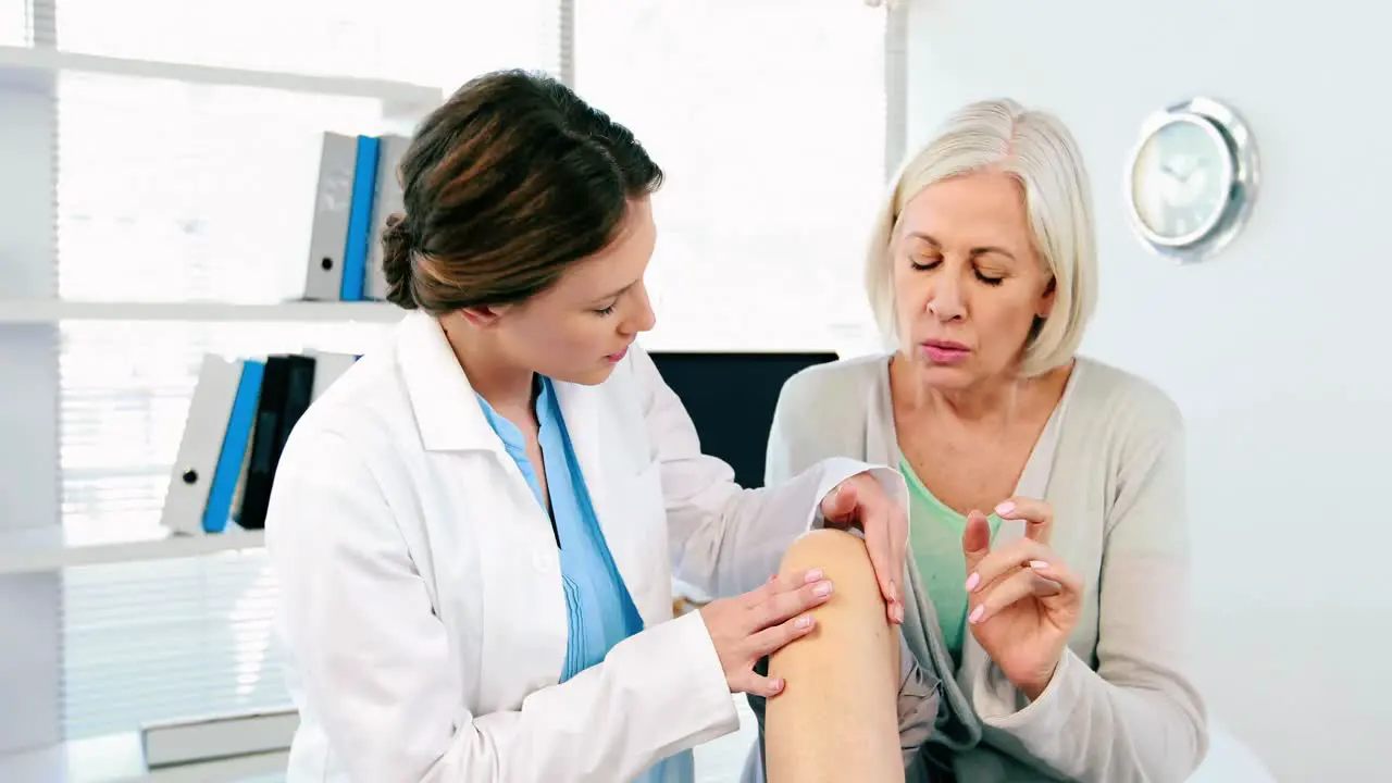 Female doctor examining a patient