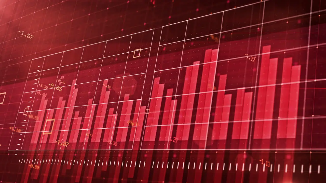 Animated Stock Market Growth Red Motion Graphic