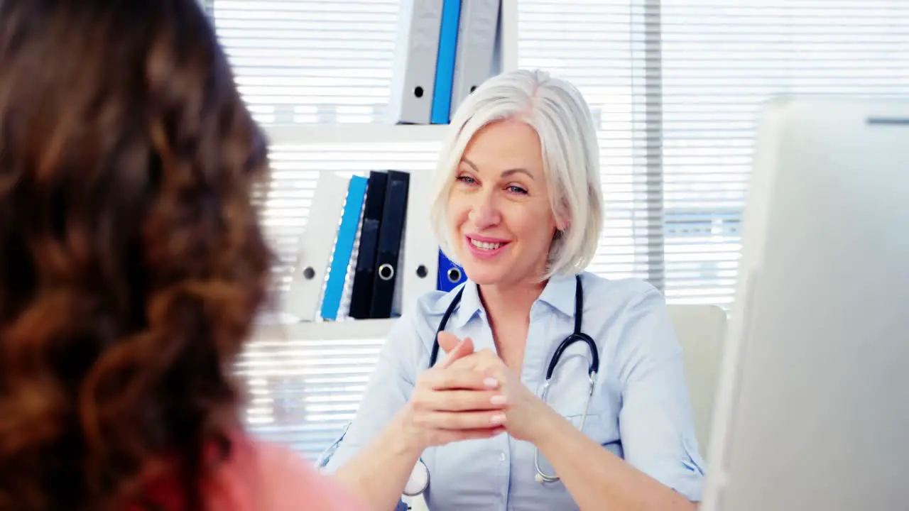 Patient consulting a doctor