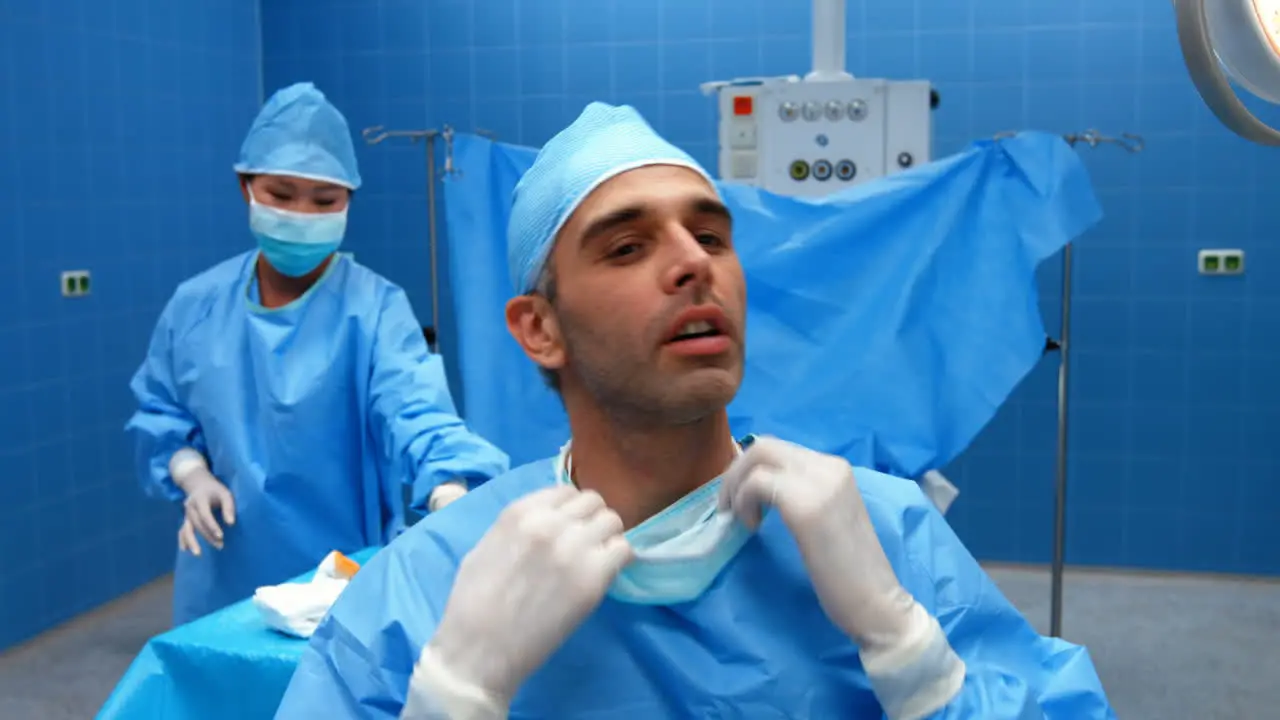 Portrait of a surgeon in operation room