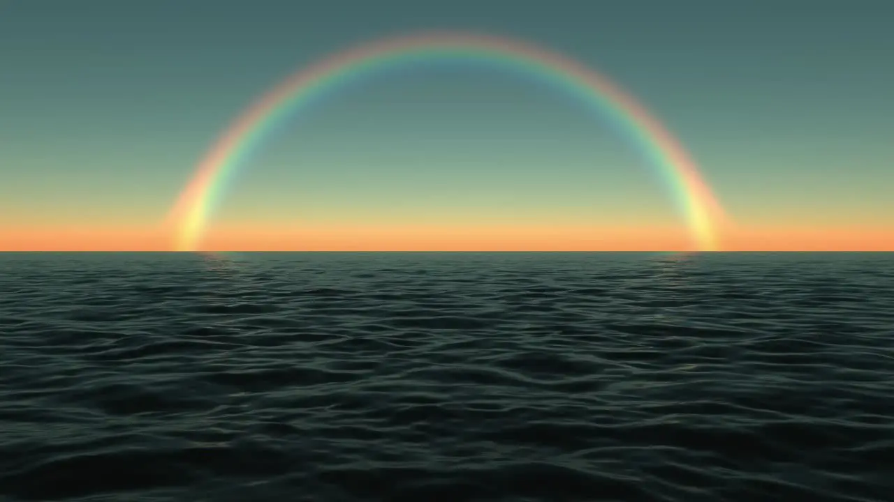 Rainbow At Sea