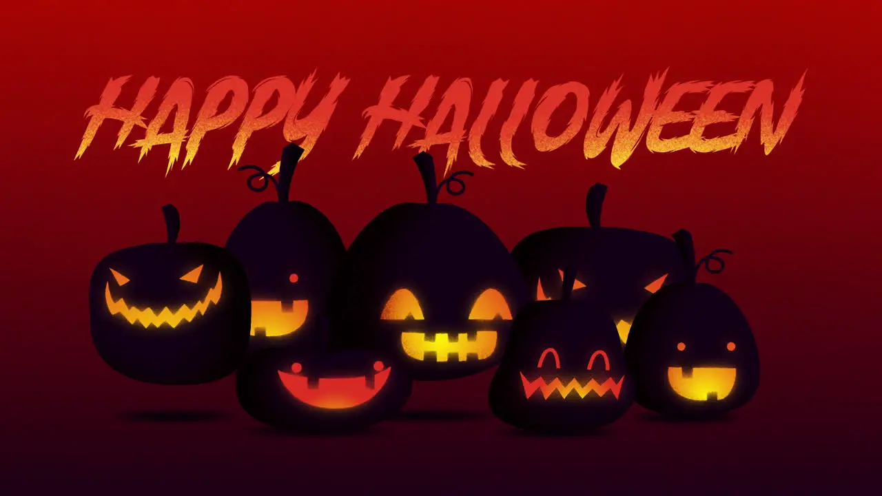 Bouncing Pumpkins Animated Motion Graphic with Alpha Matte